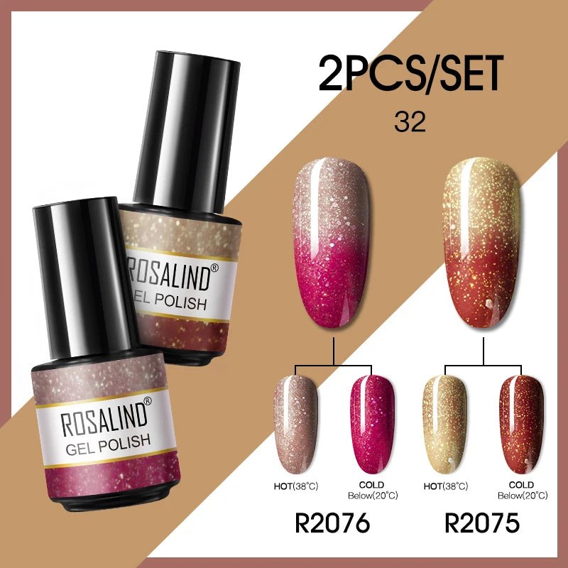 ROSALIND New Gel Nail Polish Set Hybrid Gel Varnishes Nail Kit For Manicure Design Nail Art Semi Permanent Nail Gel Polish Set - Paola Center