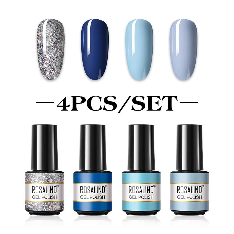 ROSALIND New Gel Nail Polish Set Hybrid Gel Varnishes Nail Kit For Manicure Design Nail Art Semi Permanent Nail Gel Polish Set - Paola Center