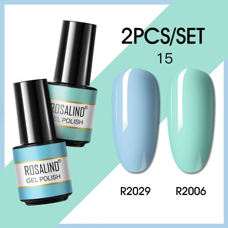ROSALIND New Gel Nail Polish Set Hybrid Gel Varnishes Nail Kit For Manicure Design Nail Art Semi Permanent Nail Gel Polish Set - Paola Center
