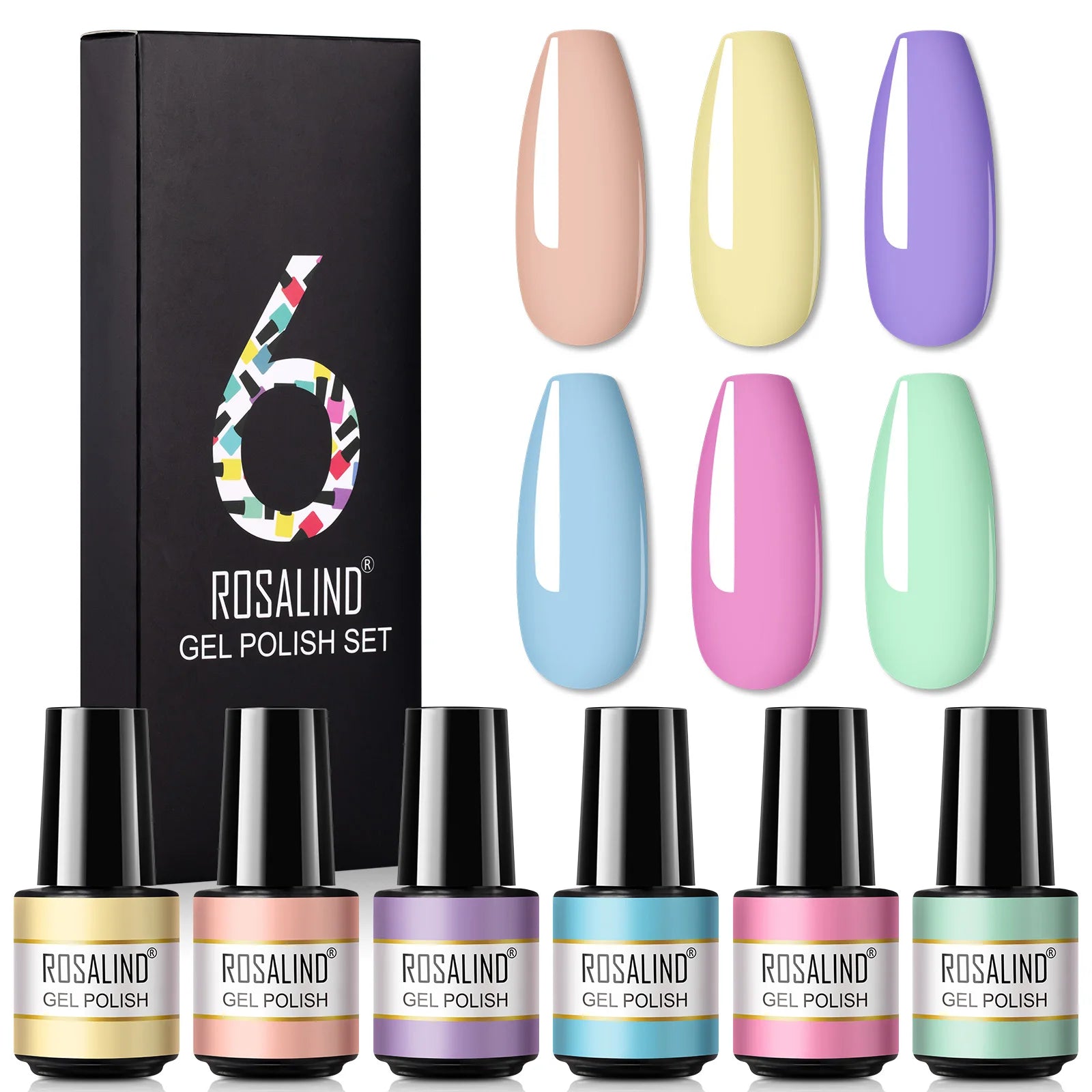 ROSALIND New Gel Nail Polish Set Hybrid Gel Varnishes Nail Kit For Manicure Design Nail Art Semi Permanent Nail Gel Polish Set - Paola Center