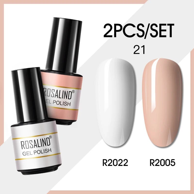 ROSALIND New Gel Nail Polish Set Hybrid Gel Varnishes Nail Kit For Manicure Design Nail Art Semi Permanent Nail Gel Polish Set - Paola Center
