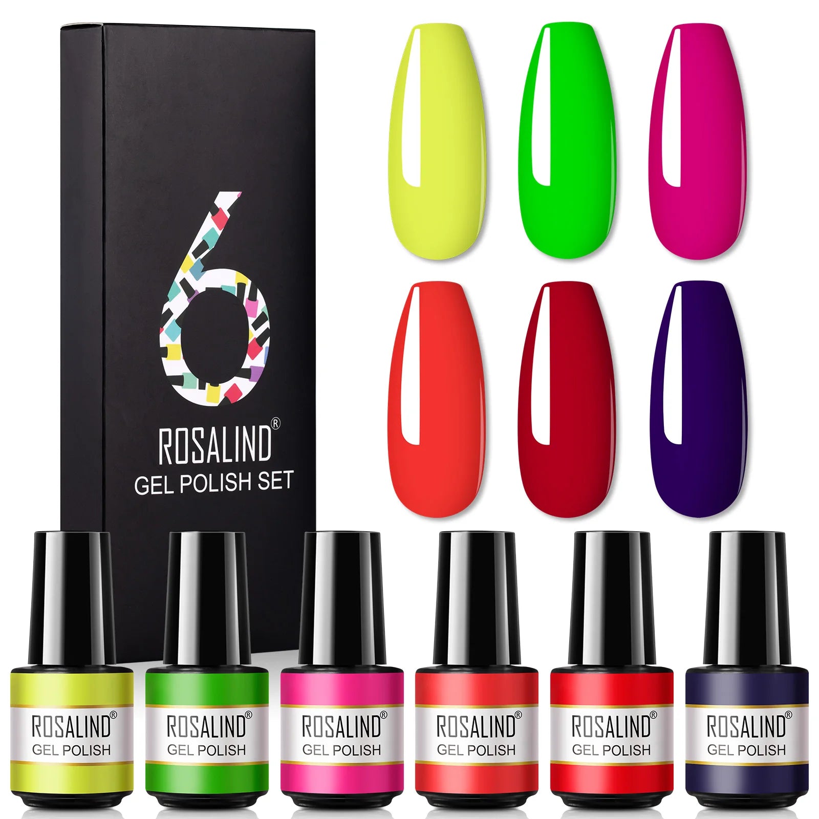 ROSALIND New Gel Nail Polish Set Hybrid Gel Varnishes Nail Kit For Manicure Design Nail Art Semi Permanent Nail Gel Polish Set - Paola Center