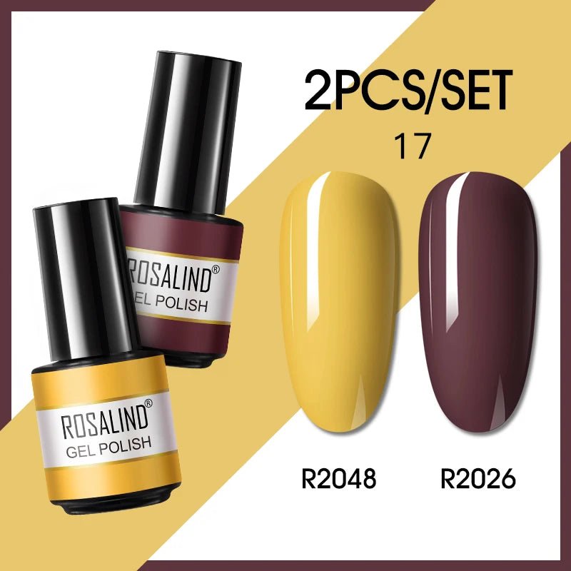 ROSALIND New Gel Nail Polish Set Hybrid Gel Varnishes Nail Kit For Manicure Design Nail Art Semi Permanent Nail Gel Polish Set - Paola Center