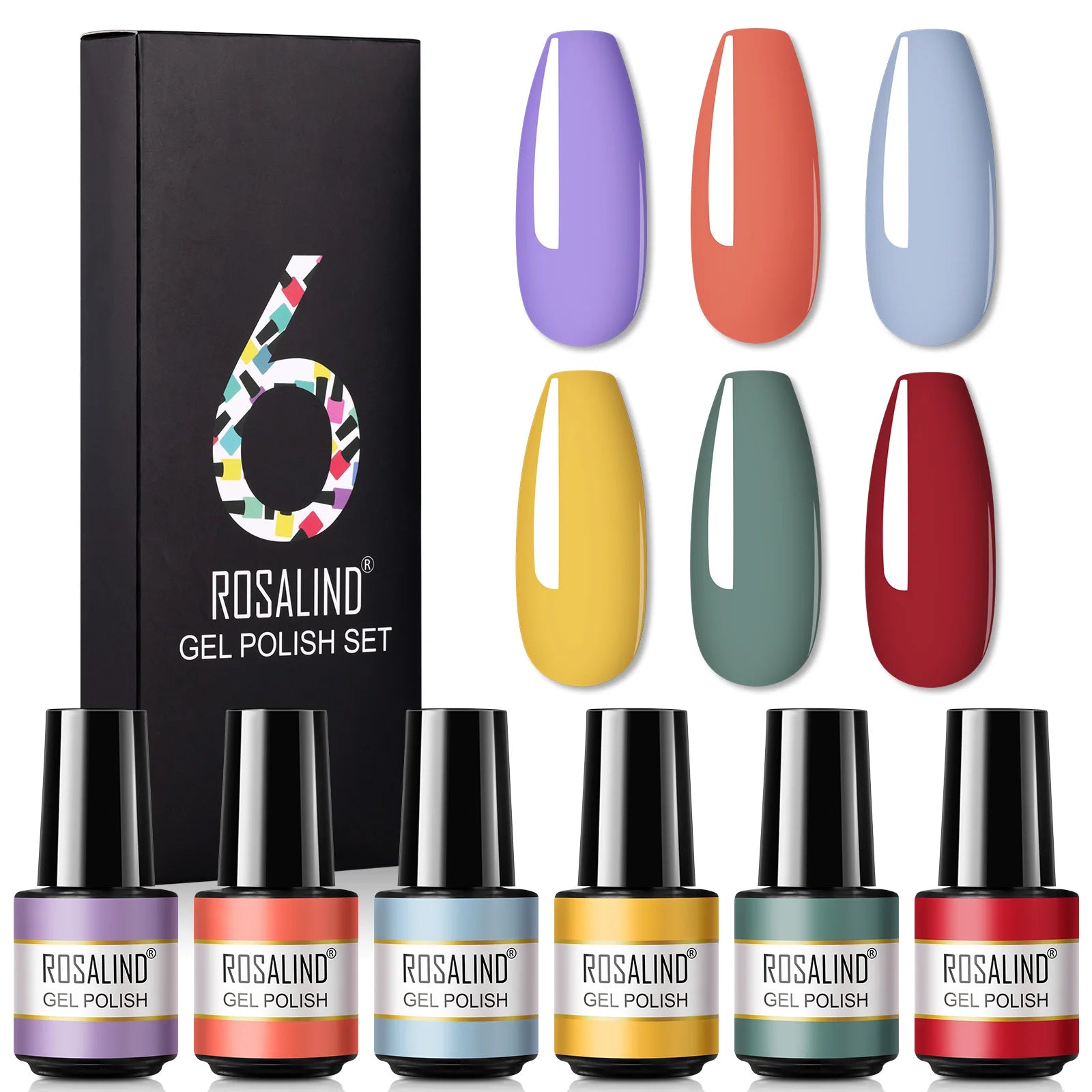 ROSALIND New Gel Nail Polish Set Hybrid Gel Varnishes Nail Kit For Manicure Design Nail Art Semi Permanent Nail Gel Polish Set - Paola Center
