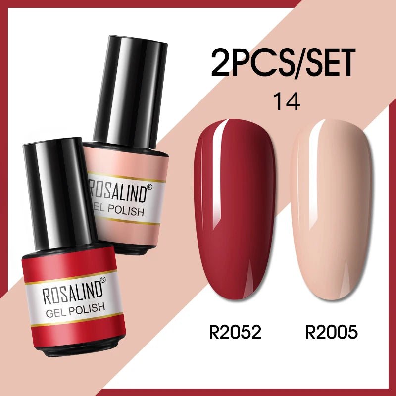 ROSALIND New Gel Nail Polish Set Hybrid Gel Varnishes Nail Kit For Manicure Design Nail Art Semi Permanent Nail Gel Polish Set - Paola Center