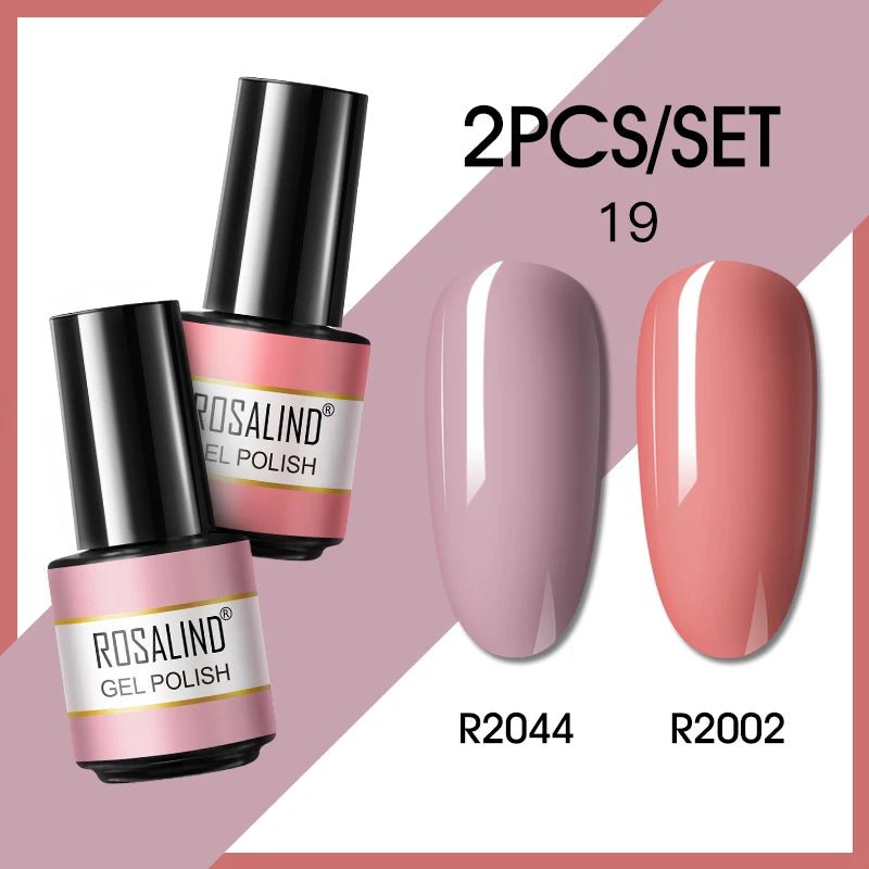 ROSALIND New Gel Nail Polish Set Hybrid Gel Varnishes Nail Kit For Manicure Design Nail Art Semi Permanent Nail Gel Polish Set - Paola Center