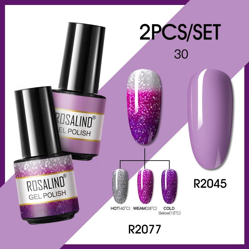 ROSALIND New Gel Nail Polish Set Hybrid Gel Varnishes Nail Kit For Manicure Design Nail Art Semi Permanent Nail Gel Polish Set - Paola Center