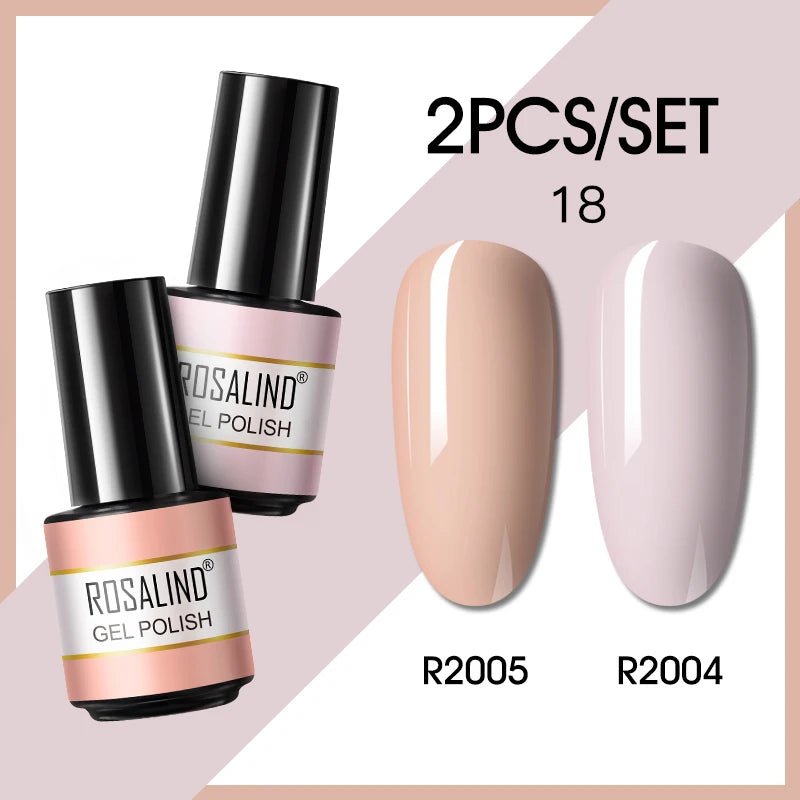 ROSALIND New Gel Nail Polish Set Hybrid Gel Varnishes Nail Kit For Manicure Design Nail Art Semi Permanent Nail Gel Polish Set - Paola Center