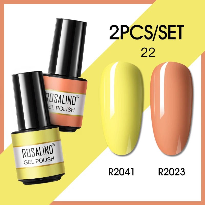 ROSALIND New Gel Nail Polish Set Hybrid Gel Varnishes Nail Kit For Manicure Design Nail Art Semi Permanent Nail Gel Polish Set - Paola Center