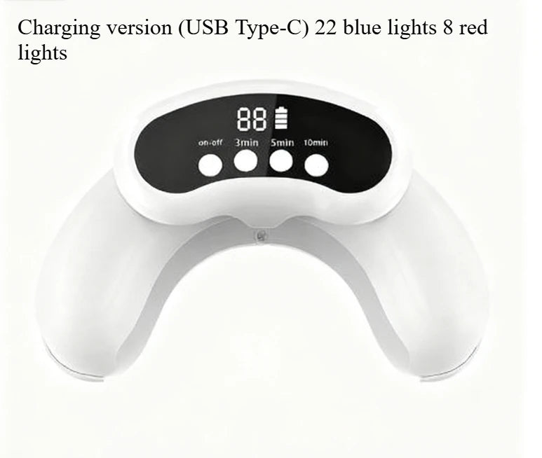 Smart Quick - Dry Crescent Nail Lamp: Anti - Darkening Dual Light, Sensor - Enabled U - Shape Design for Gel Nails - Paola Center