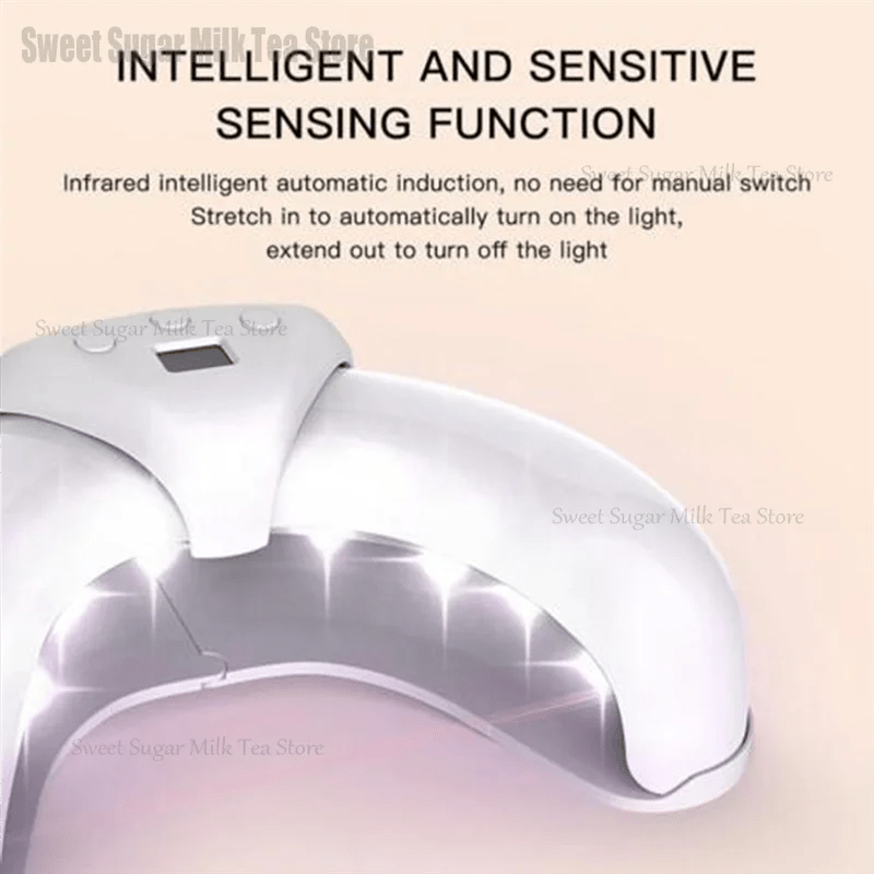 Smart Quick - Dry Crescent Nail Lamp: Anti - Darkening Dual Light, Sensor - Enabled U - Shape Design for Gel Nails - Paola Center