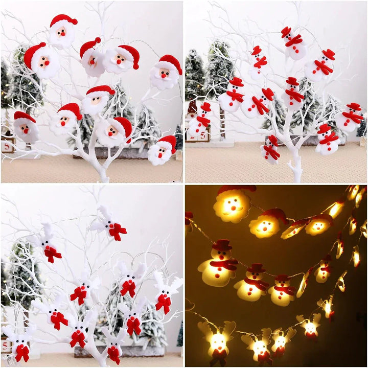 Snowman Christmas LED Garland String Light Merry Christmas Decorations For Home 2024 Cristmas Tree Ornament Xmas Navidad Gifts - Verschic Paris