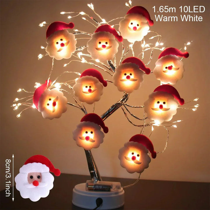 Snowman Christmas LED Garland String Light Merry Christmas Decorations For Home 2024 Cristmas Tree Ornament Xmas Navidad Gifts - Verschic Paris