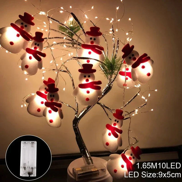 Snowman Christmas LED Garland String Light Merry Christmas Decorations For Home 2024 Cristmas Tree Ornament Xmas Navidad Gifts - Verschic Paris