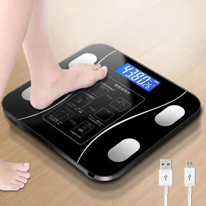 Special electronic scale for body management and fat loss, smart mode, Bluetooth body fat scale, home weight scale, ultra - precis - Verschic Paris