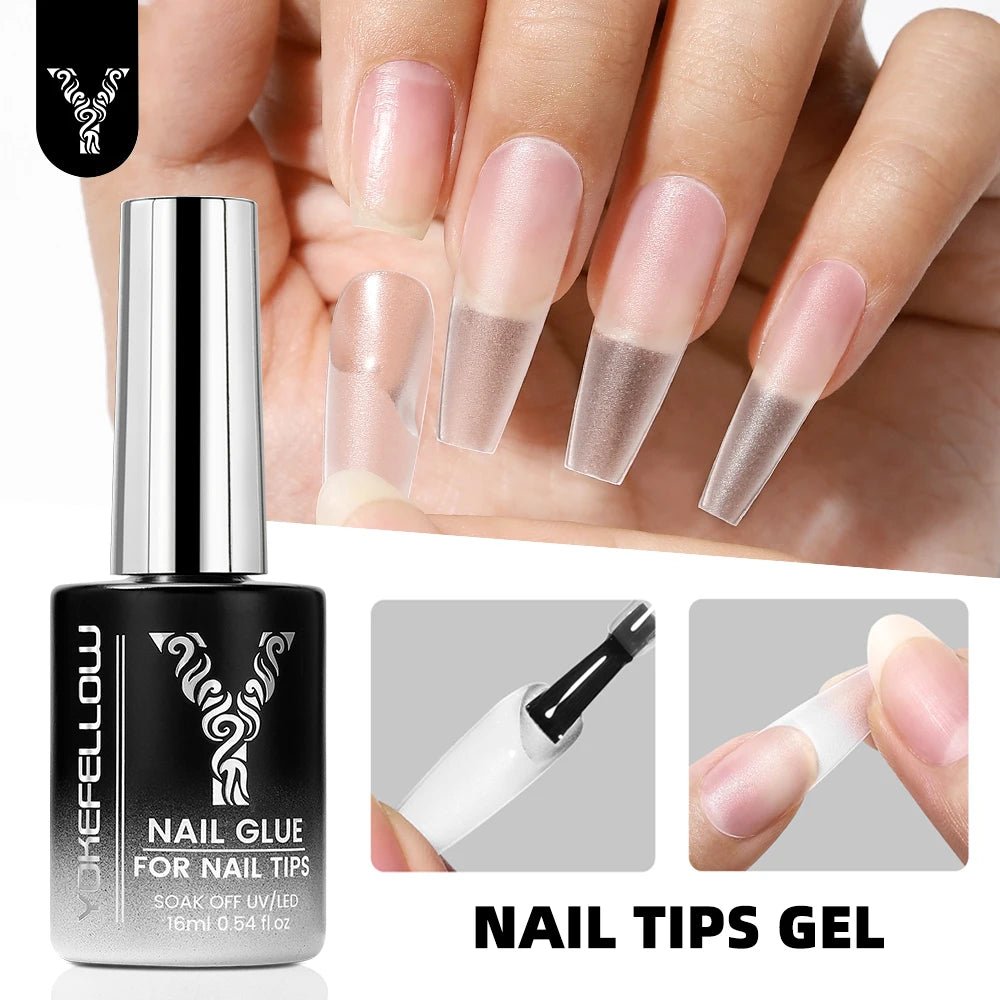 Luxury nails with clear nail tips gel and nail glue for nail tips by Paola Center for perfect nail art supplies